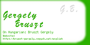 gergely bruszt business card